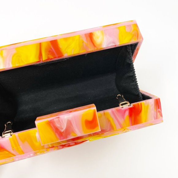 Acrylic Party Box in Pink and Yellow - Picture 9 of 13